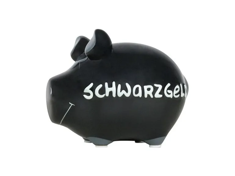G. Wurm Spardose Schwarzgeld 12.5 x 9 x 9 cm