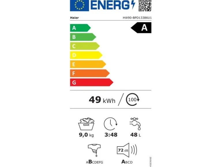Haier Waschmaschine HW90-BPD13386U-S Oben (Toplader)