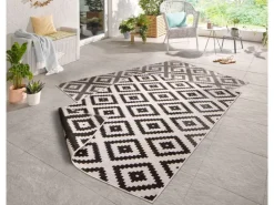 Hanse Home Malta In- & Outdoor Teppich 160 x 230 cm, Schwarz/Crème