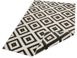 Hanse Home Malta In- & Outdoor Teppich 160 x 230 cm, Schwarz/Crème