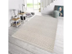 Hanse Home Raute In- & Outdoor Teppich 160 x 230 cm, Grau/Crème