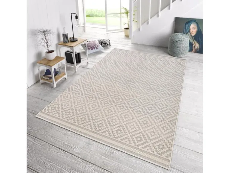 Hanse Home Raute In- & Outdoor Teppich 160 x 230 cm, Grau/Crème