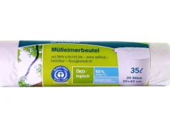 Haushaltsware Müllbeutel ohne Zugband 35 l, 20 Stück