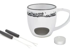Heidi Cheese Line Schokoladenfondue-Set Alpes 4 Teile, Weiss