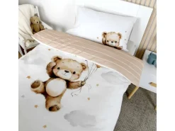 Herding Kinderbettwäsche Ballon Teddy 100 x 135 cm + 40 x 60 cm