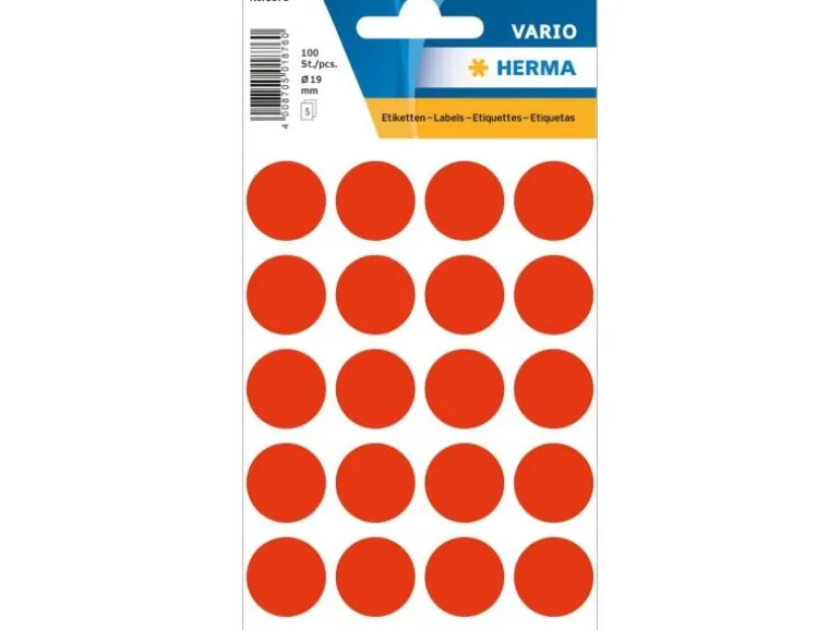 Herma Stickers Klebepunkte Vario Ø 19 mm, Neonrot