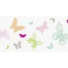 Heyda Fensterbild Butterflies 1 Stück, Grün/Pink/Rosa/Mint