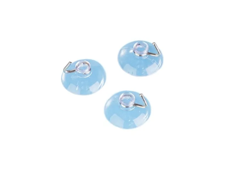 HobbyFun Saugnapf mit Haken 5 Stück, Transparent
