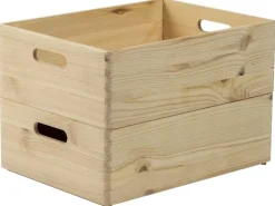 Holz Zollhaus Aufbewahrungskiste Kiefer 30 x 14 x 40 cm, Braun