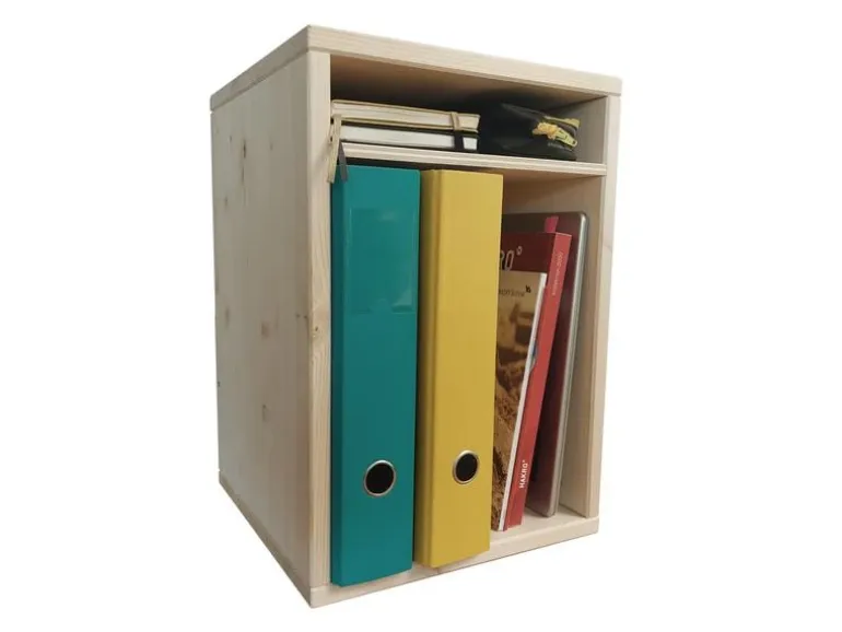Holz Zollhaus Hocker Sitz- und Aufbewahrungshocker Nature
