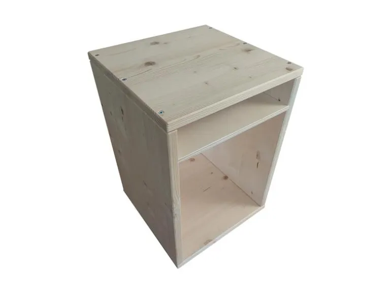 Holz Zollhaus Hocker Sitz- und Aufbewahrungshocker Nature