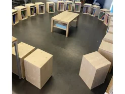 Holz Zollhaus Hocker Sitz- und Aufbewahrungshocker Nature