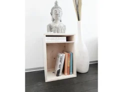 Holz Zollhaus Hocker Sitz- und Aufbewahrungshocker Nature