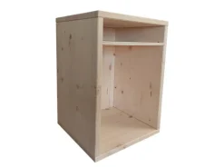 Holz Zollhaus Hocker Sitz- und Aufbewahrungshocker Nature