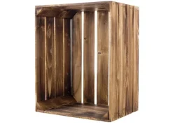 Holz Zollhaus Holzharasse Vintage geflammt 40 x 50 cm