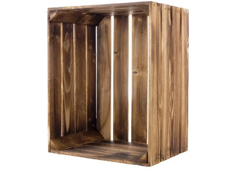 Holz Zollhaus Holzharasse Vintage geflammt 40 x 50 cm