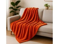 Home Fashion Decke Fleecedecke 150 x 200 cm, Orange