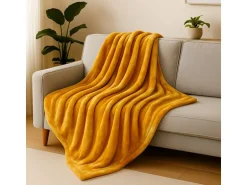 Home Fashion Decke Fleecedecke 150 x 200 cm, Gelb