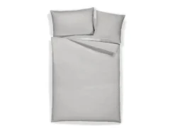 Home Fashion Duvetbezug Halbleinen uni grau 200 x 210 cm
