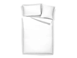 Home Fashion Duvetbezug Halbleinen uni weiss 160 x 210 cm