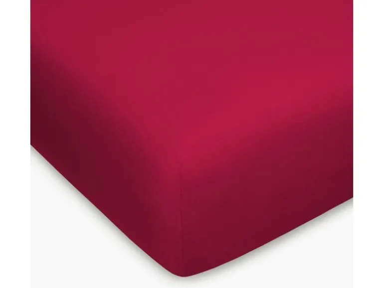 Home Fashion Fixleintuch Jersey Elasthan bordo, 90-100 x 200 cm