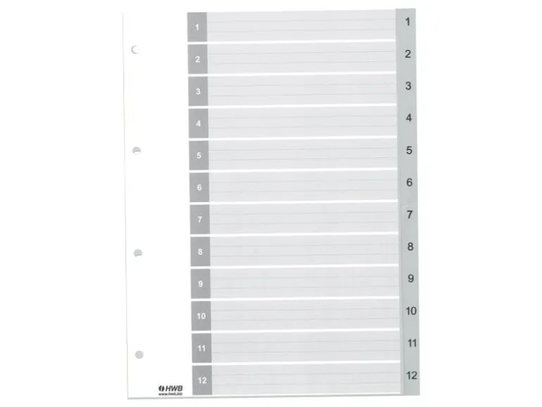 HWB Register A4, PP 1-12