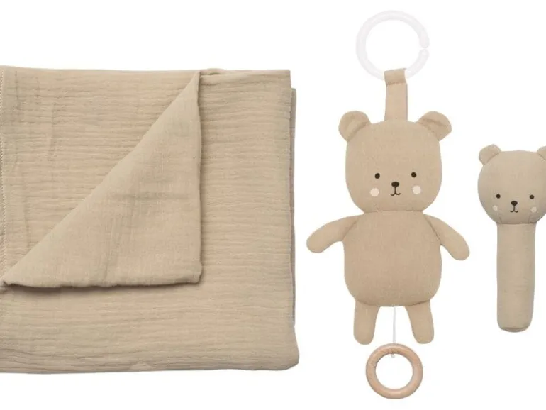 Jabadabado Geschenkset Teddy 3-teilig, Beige