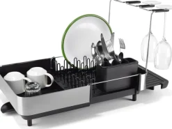 Joseph Joseph Extend Steel Plus Geschirrabtropfständer schwarz Schwarz