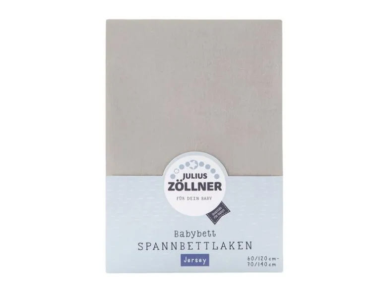 Julius Zöllner Fix-Leintuch Jersey Taupe 70 x 140 cm