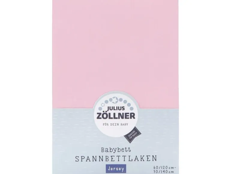 Julius Zöllner Fix-Leintuch Jersey Rosa 70 x 140 cm