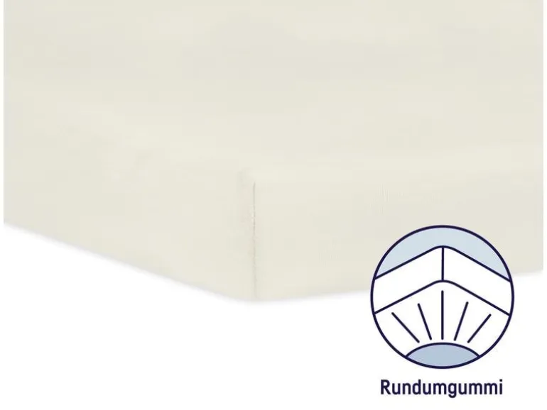 Julius Zöllner Fix-Leintuch Jersey Ecru 90 x 40 cm