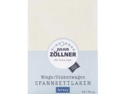 Julius Zöllner Fix-Leintuch Jersey Ecru 90 x 40 cm