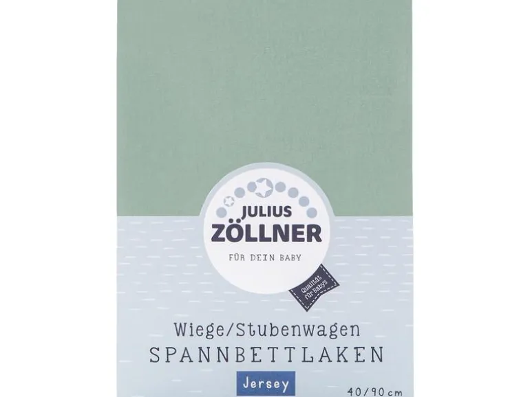 Julius Zöllner Fix-Leintuch Jersey Salbei 90 x 40 cm