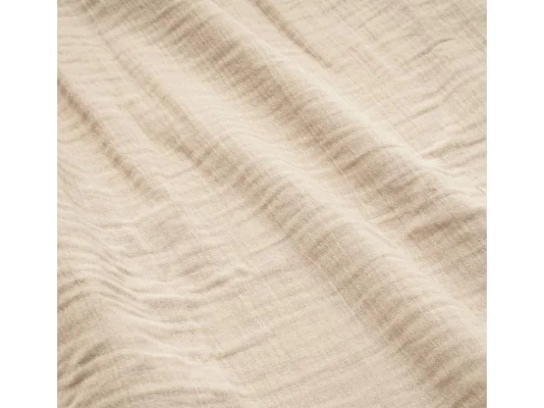 Julius Zöllner Kinderbettwäsche Musselin Sand 100 x 135 cm + 40 x 60 cm