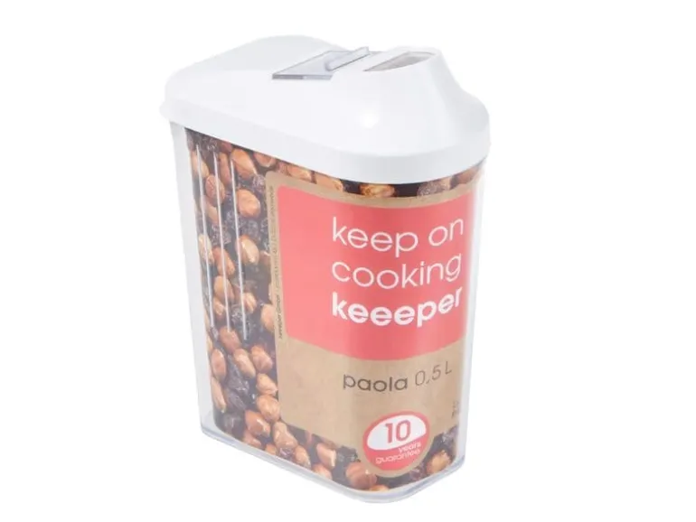 keeeper Paola 1 l, Transparent/Weiss