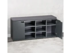 Kesper Eddie 10 Fächer, Sitzkissen, Grau