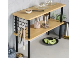 Kesper Küchenregal Schwarz/Braun