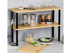 Kesper Küchenregal Schwarz/Braun