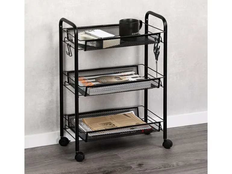 Kesper Küchenwagen 26/44 x 6.35/63.5 x 26 cm/44 cm, Schwarz