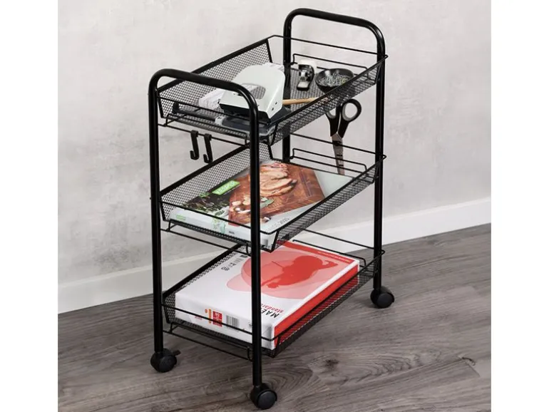 Kesper Küchenwagen 26/44 x 6.35/63.5 x 26 cm/44 cm, Schwarz