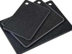 Kesper Schneidebrett-Set Kunststoff Schwarz