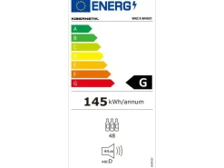 Kibernetik Weinkühlschrank M4801 Schwarz, Rechts