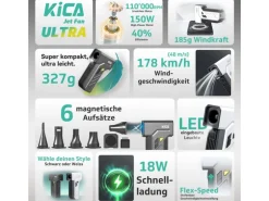 KiCA Handventilator Jet Fan Ultra Weiss