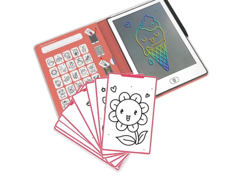 Kidywolf Leuchtende Designtafel mini Kawaii Korallrot
