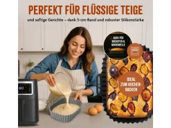 KitchBo Silikonform 20 x 15 x 6.3 cm, Schwarz / Grau