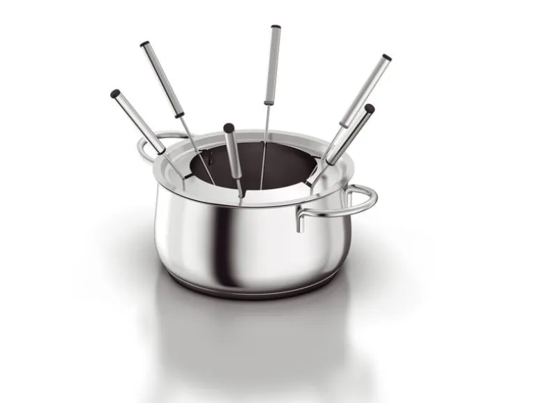 Koenig Fleischfondue-Set Bourguignonne/ Chinoise 8 Teile, Silber