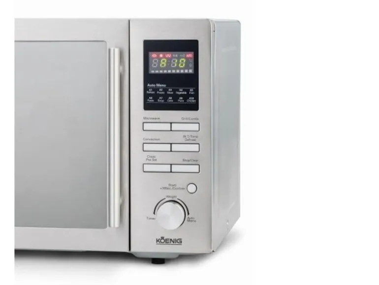 Koenig Mikrowelle mit Grill 3-in-1 Silber