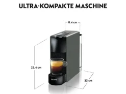 Krups Kaffeemaschine Nespresso Essenza Mini XN110B Schwarz/Grau
