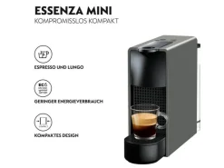 Krups Kaffeemaschine Nespresso Essenza Mini XN110B Schwarz/Grau