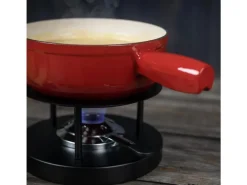 Kuhn Rikon Käsefondue-Set Induktion 9 Teile, Schwarz/Rot
